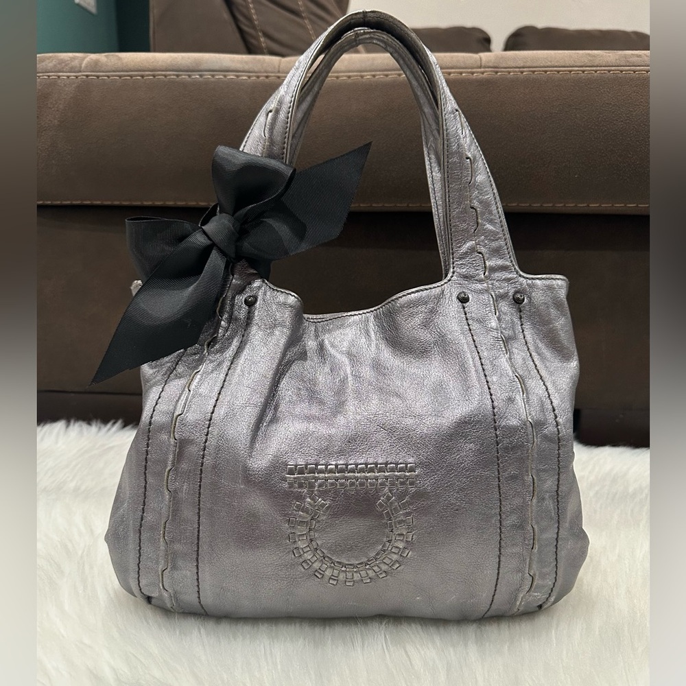 Salvatore Ferragamo Metallic Gancini Bag
